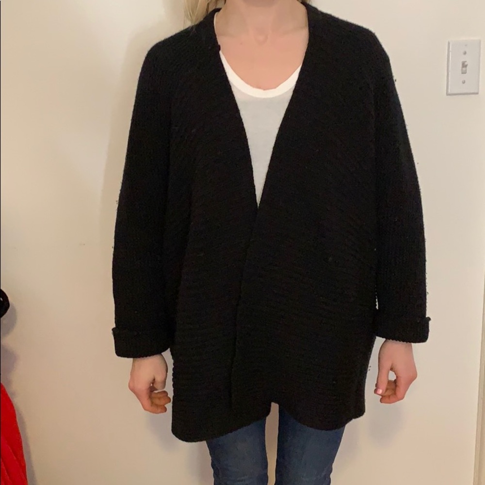 Madewell chunky black sweater- oversized